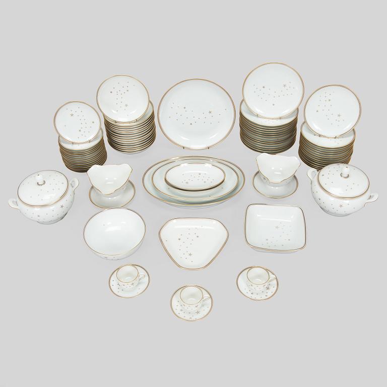 Dinner service, 86 pieces, “Milky Way”, Bing & Grøndahl, Denmark.
