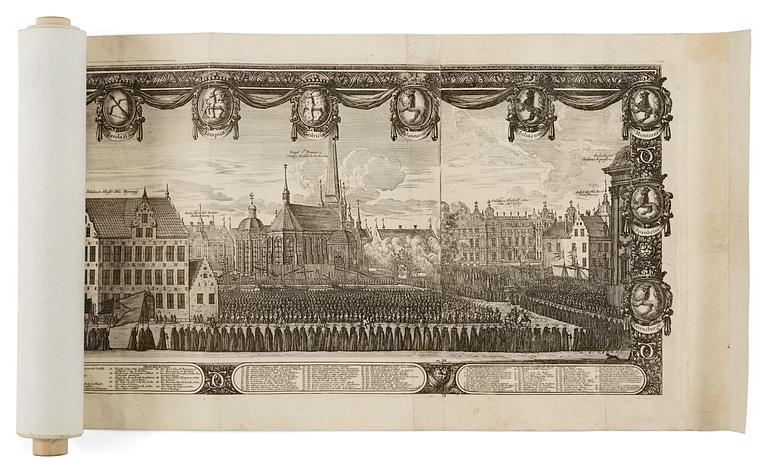 Erik Dahlbergh, The funeral procession of Charles X, from: Samuel von Pufendorf (1632-1694)), "De rebus o Carolo Gustavo, Sueciae gestis commentarium libri septem".
