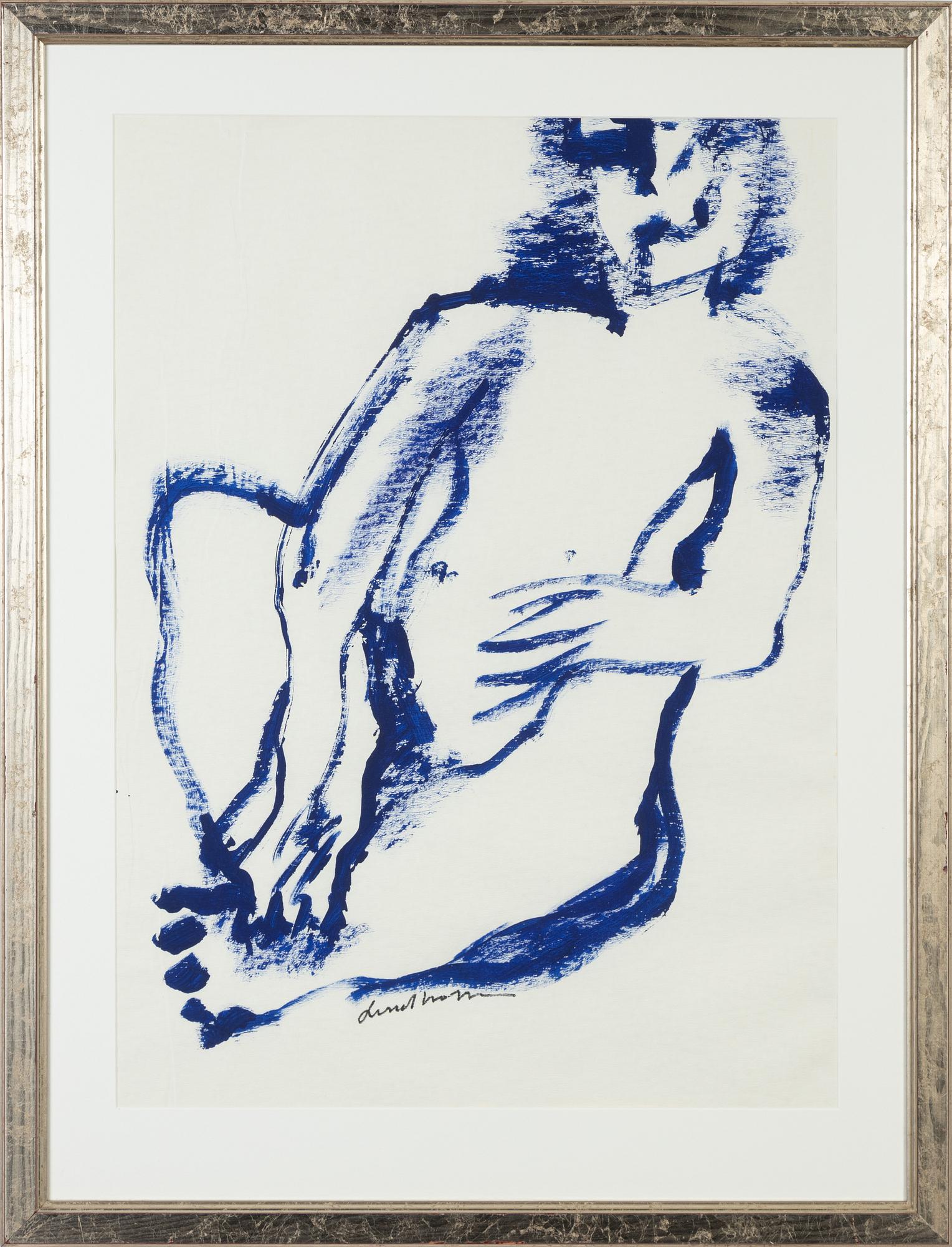 Bengt Lindström, akryl på papper, signerad.