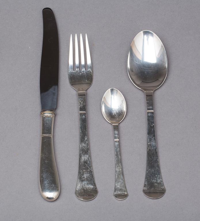 BESTICKUPPSÄTTNING, 48 delar, silver, "Birka", GAB, vikt ca 2200g.