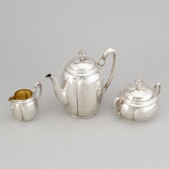 Claes E Andren, kaffeservis, 3 delar, silver. Göteborg 1921.