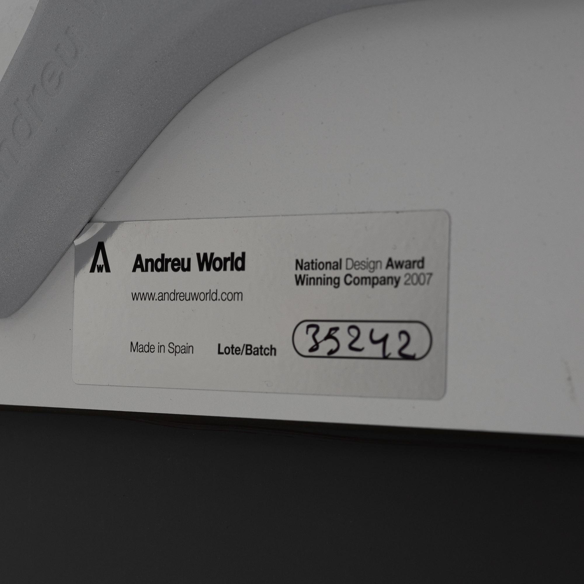 An aluminum and glass dining table from Andreu World, 21st Century.