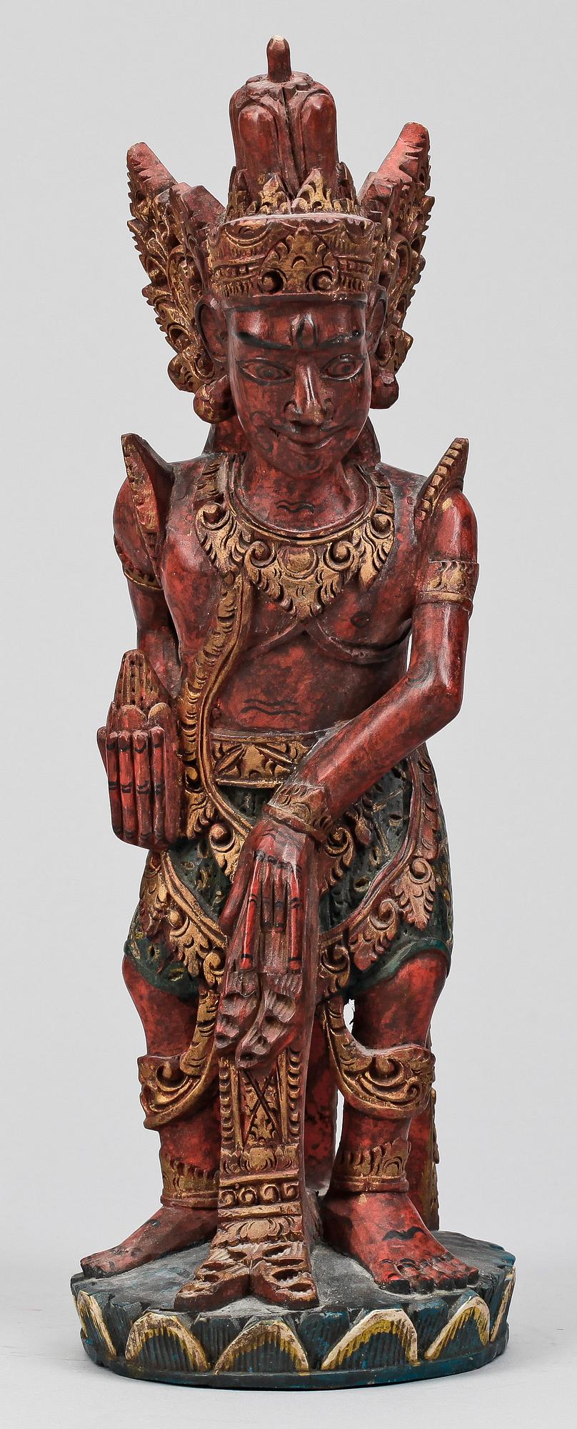 SKULPTUR, trä, Bali, 1900-tal.