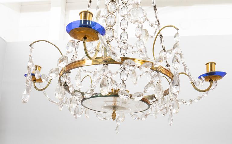 Chandelier, Gustavian style, first half of the 20th century.