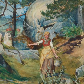 Jenny Nyström, Flicka i tallskog.