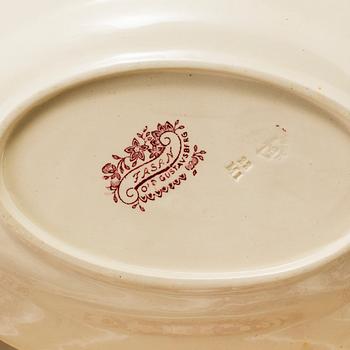 MATSERVIS 72 delar, flintgods. "Röd fasan", Old Gustavsberg, 1900-talets andra hälft.
