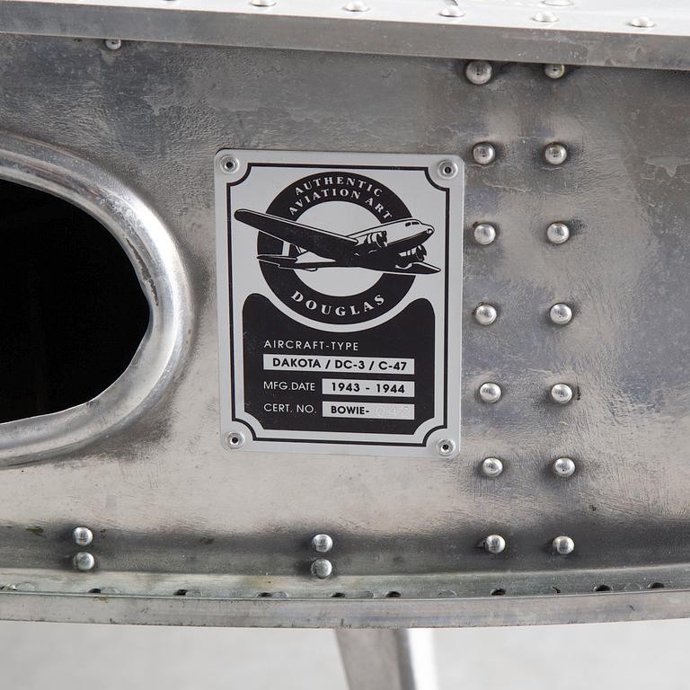 A desk, aeroplane wing from DAKOTA/DC3/C-43. MFG.DATE 1943-1944.