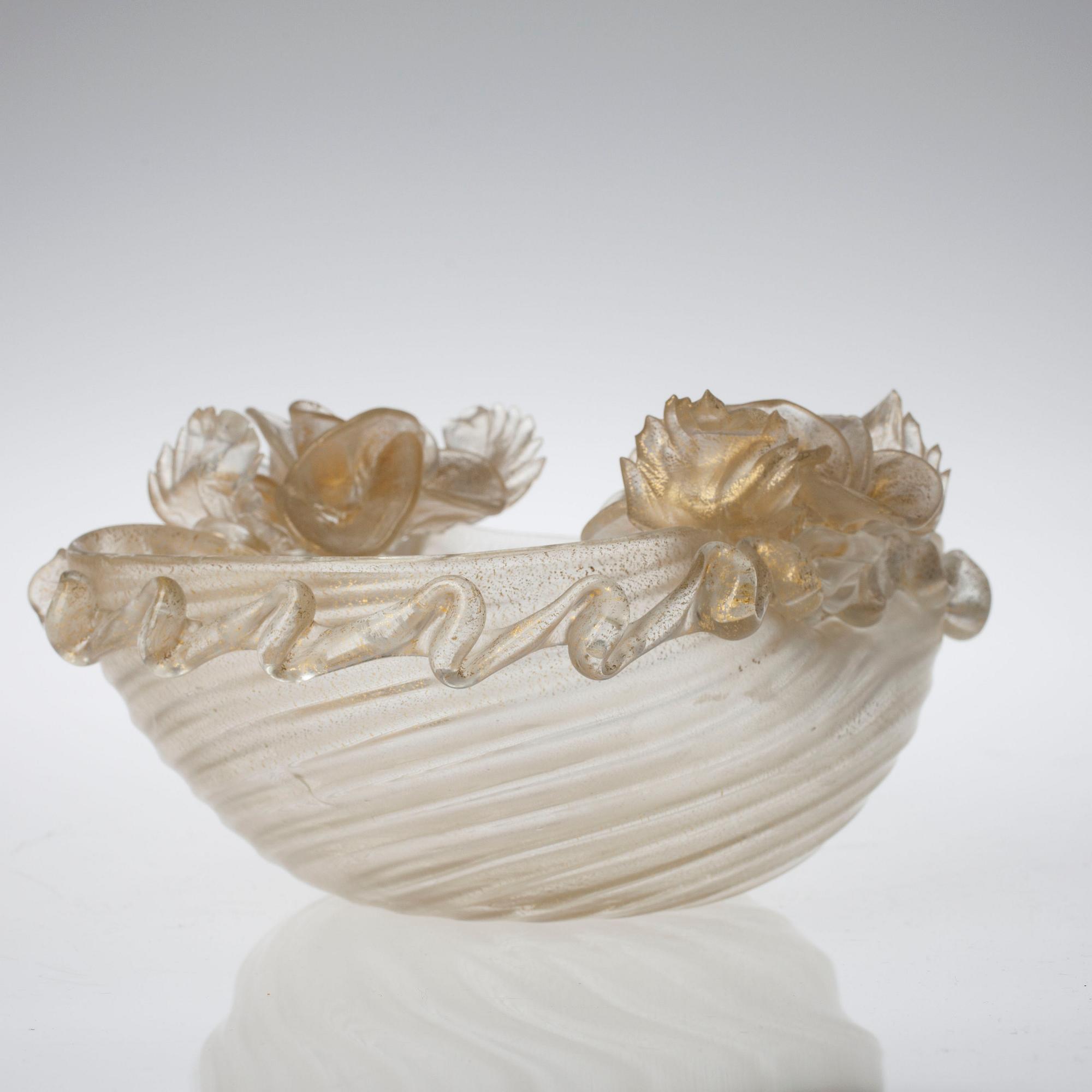 SKÅL, glas, Murano, Italien 1900-talets senare hälft.