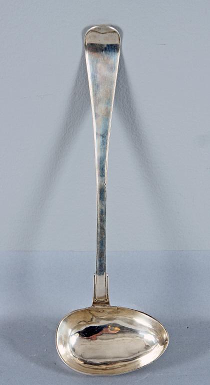SOPPSLEV, silver, Julius Bergs, Stockholm, 1783. Ca 270 g.