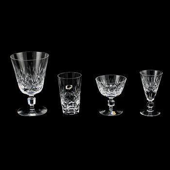 GLASSERVISDELAR, 48 st, glas, Åfors, 1950/60-tal.