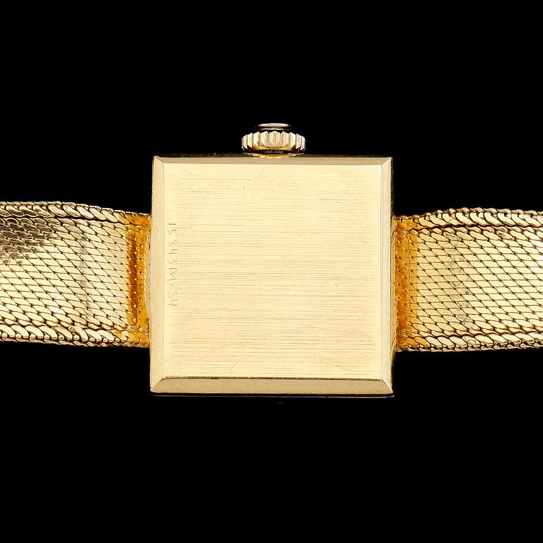 ARMBANDSUR, 18K guld, Tissot, 1900-talets andra hälft. Total vikt med urverk ca 28 g.