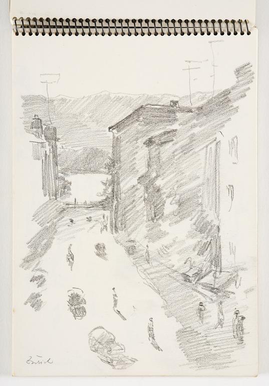 Lotte Laserstein, 4 skissböcker med blyertsteckningar.