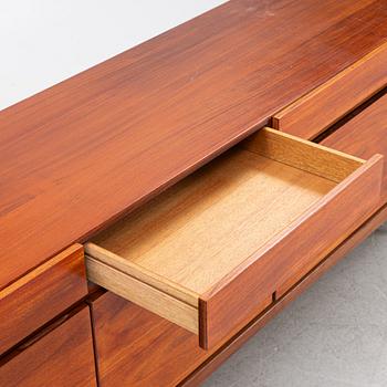 Ib Kofod Larsen, a teak and rosewood veneered sideboard, "FA-66", Faarup Møbelfabrik, Denmark, 1950/60s.