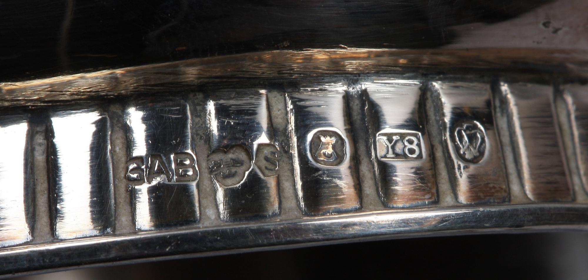 BÄGARE, 3 st, silver, 1938, 1948 samt 1949. CGH. och GAB, Stockholm.