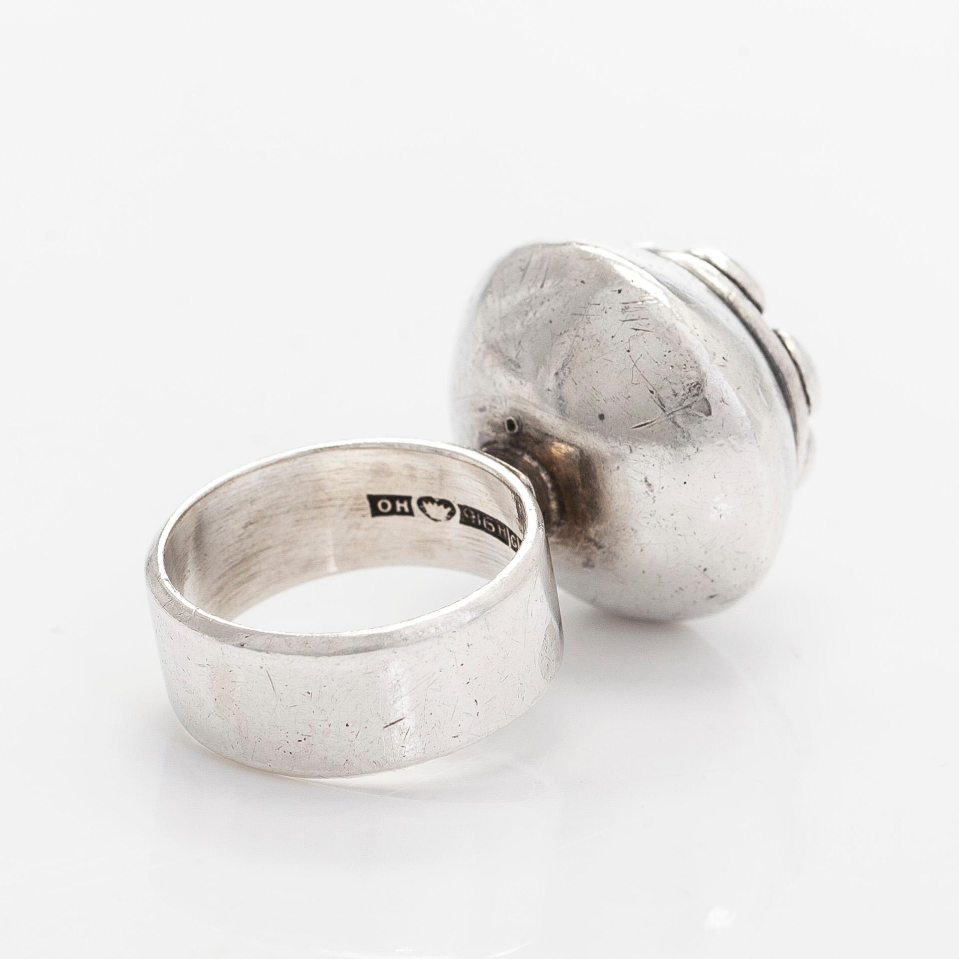 Saara Hopea, ring, silver, Ossian Hopea, Borgå 1965.