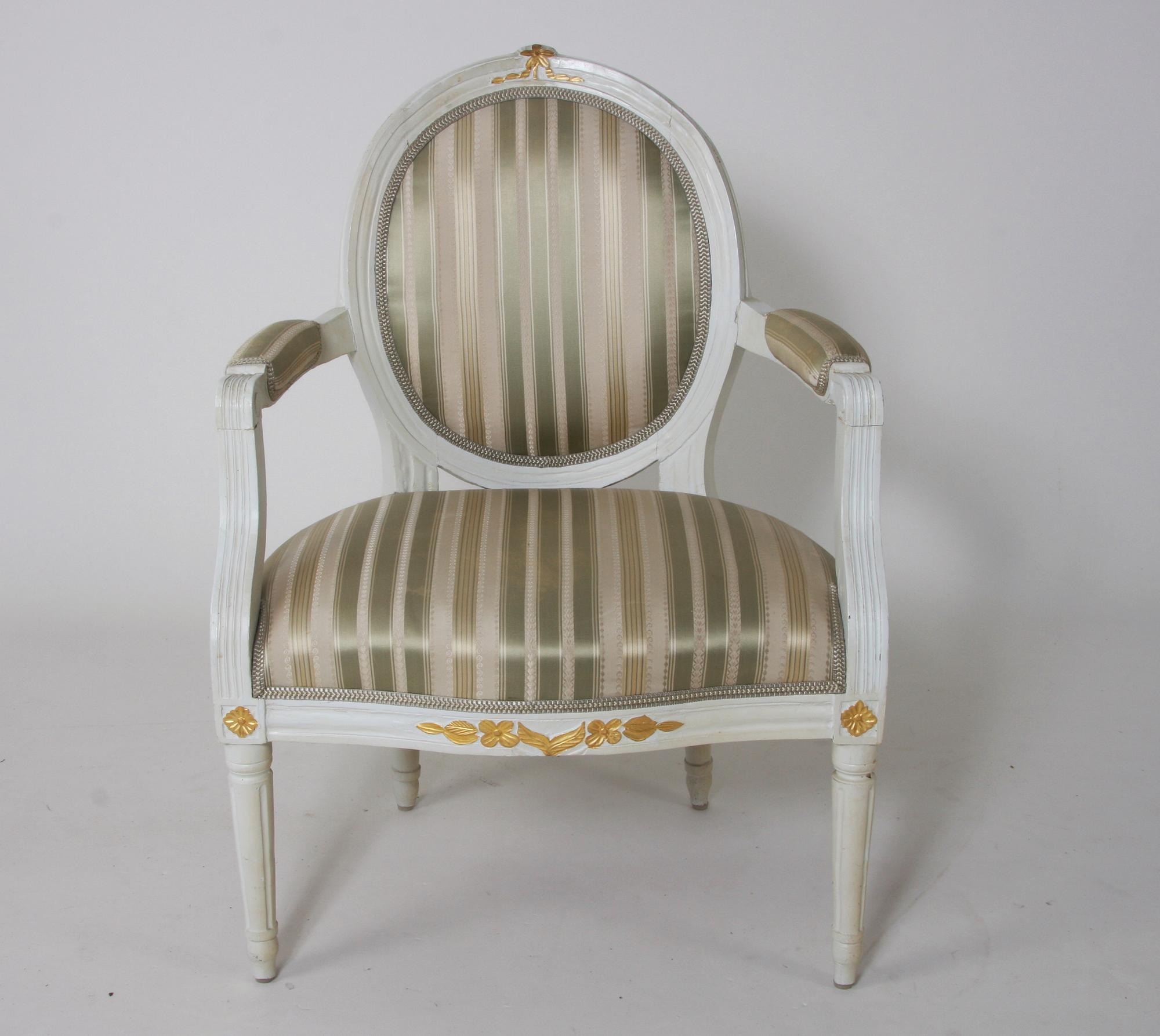 KARMSTOL, gustaviansk stil, 1800/1900-tal.