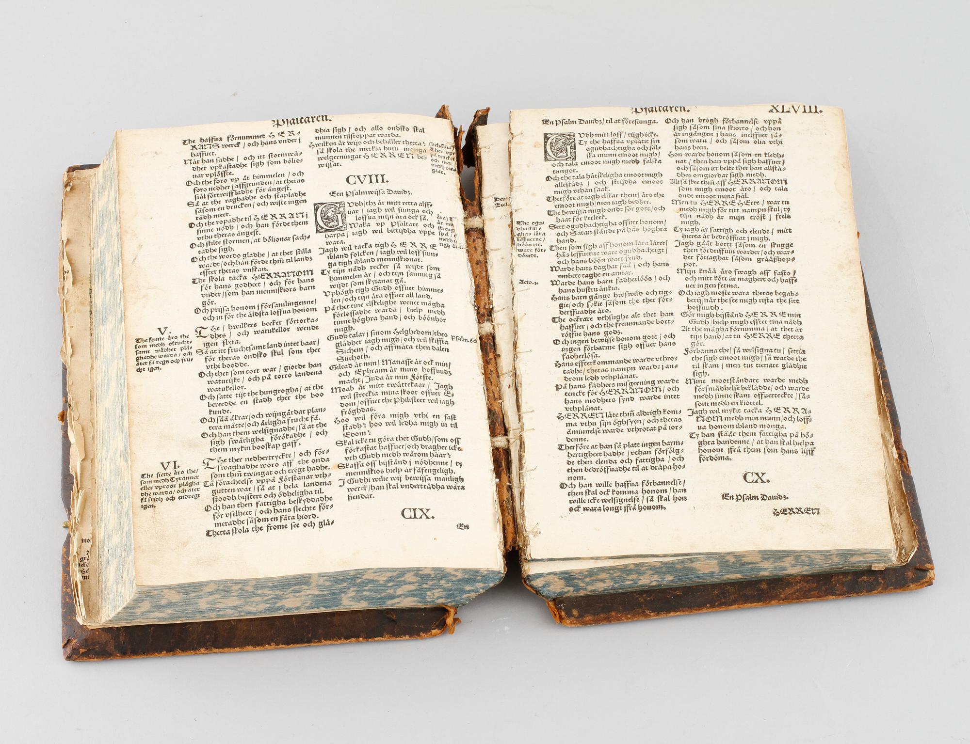 A bible, called Gustav Vasa's Bible, printed in Uppsala 1540-41.