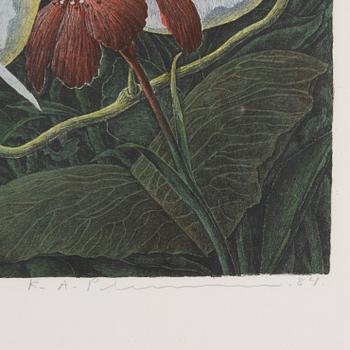 Karl Axel Pehrson, lithograph in colours, 1984, signed 56/385.