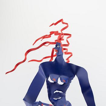 Timo Solin, Sculpture Woman with Red Hair.