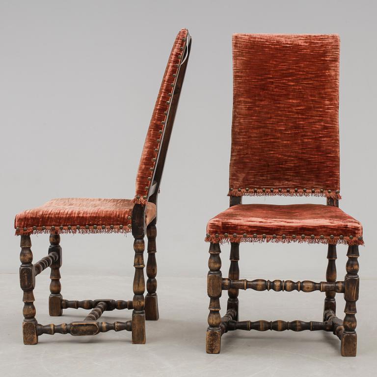 STOLAR, ett par, barock, 1700-tal.