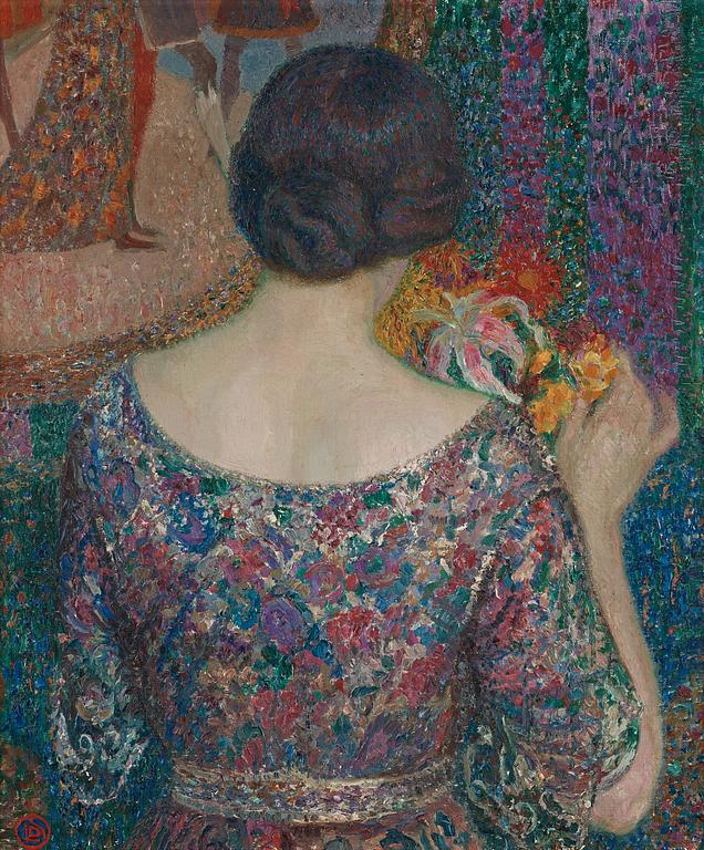 Léon de Smet, Maria with flowers.