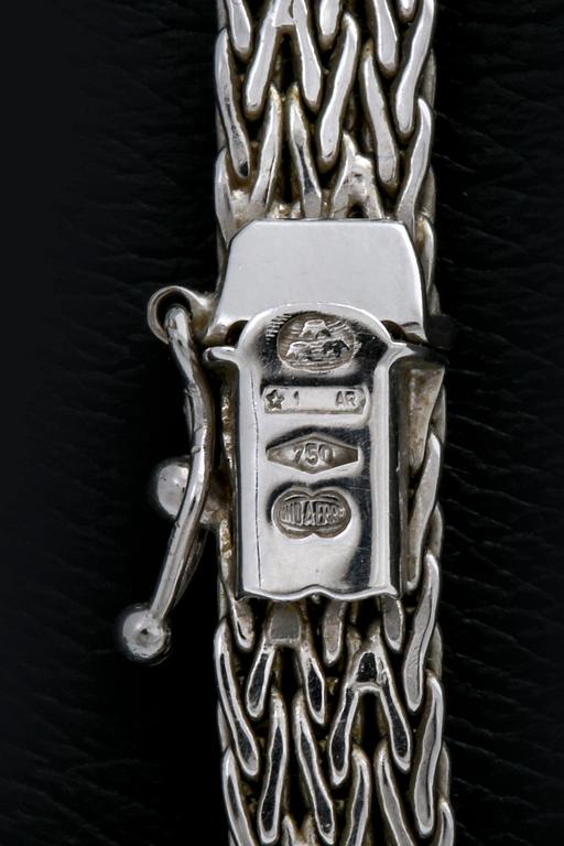 An 18K white gold chain, Unoaerre, Italy, 27g.