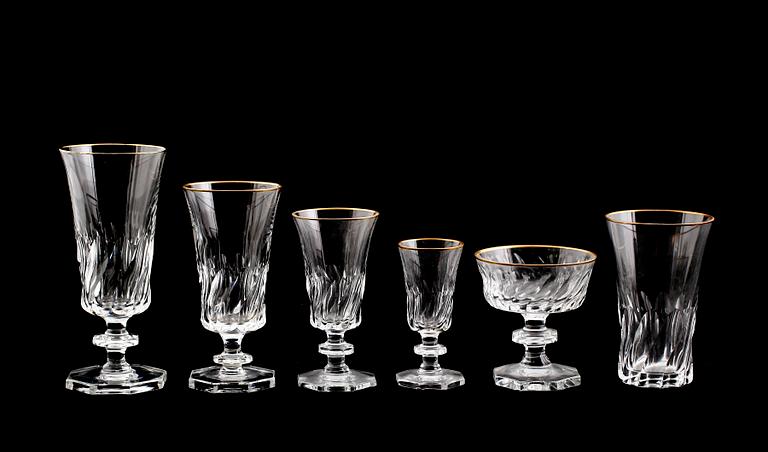 GLASSERVIS, 93 delar, Elis Bergh, Ulriksdal, Kosta.