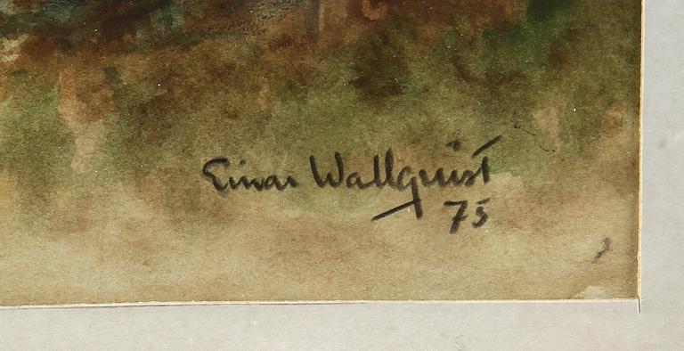 EINAR WALLQUIST, akvarell, sign. o dat -75.