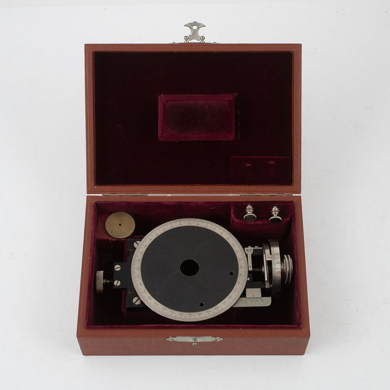 A microscope with accessories, Bausch & Lomb Optical Co. Rochester N.Y, early 20th Century.
