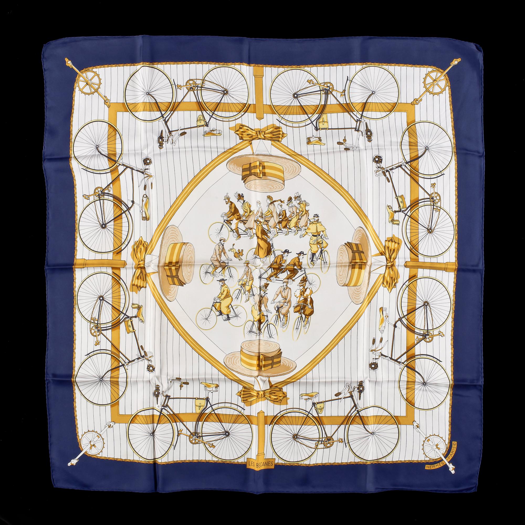 HERMÈS, scarf, "Les Becanes", 1970-tal.