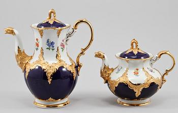 KAFFESERVIS, 12 delar, porslin, Meissen, 1900-tal.