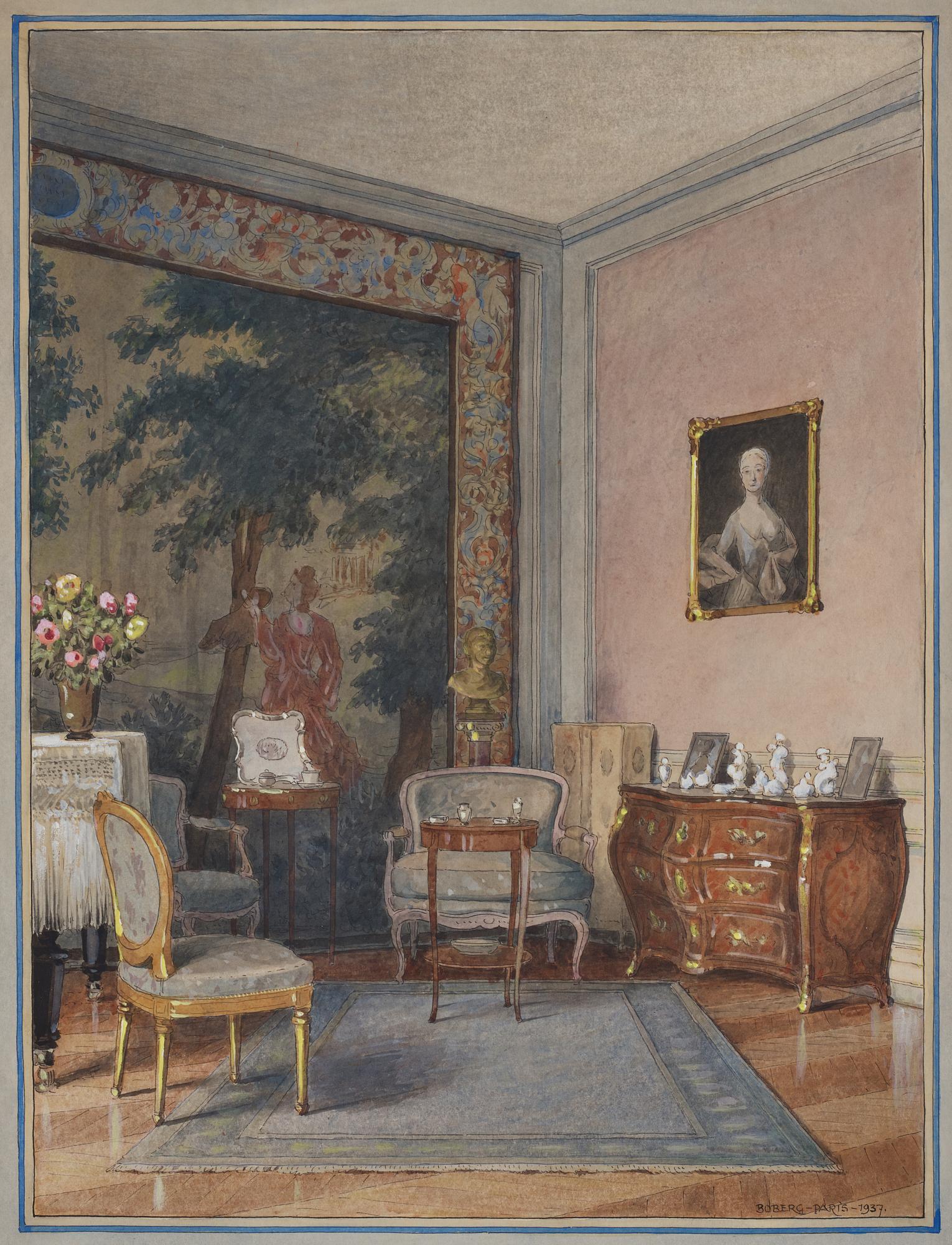 Ferdinand Boberg, Interior from the von Leithner Family Parsonage.