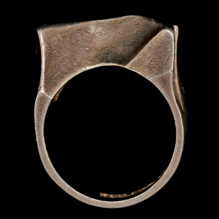 RING, sterlingsilver, Laponia, Finland, importstämplad, 1900-talets andra hälft. Vikt 9 g.