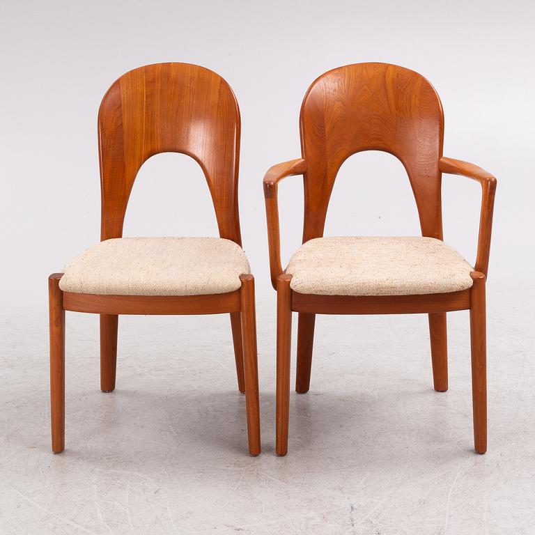 Niels Koefoed, a set of six chairs, Denmark, second half of the 20th Century.