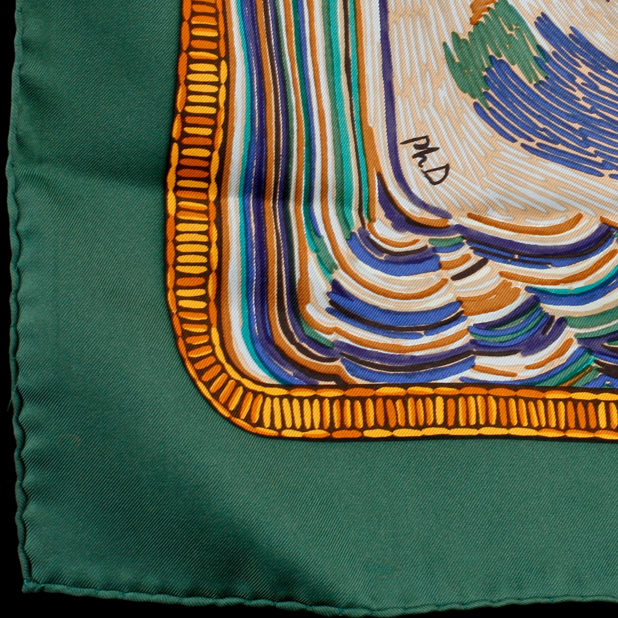 SCARF, siden, "Henry F Smith Sailor", design Philippe Dumas, Hermès, Paris, 1900-talets sista kvartal.