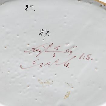 GALLERSKÅL, fajans. Rörstrand, märkt 16/2 1769.