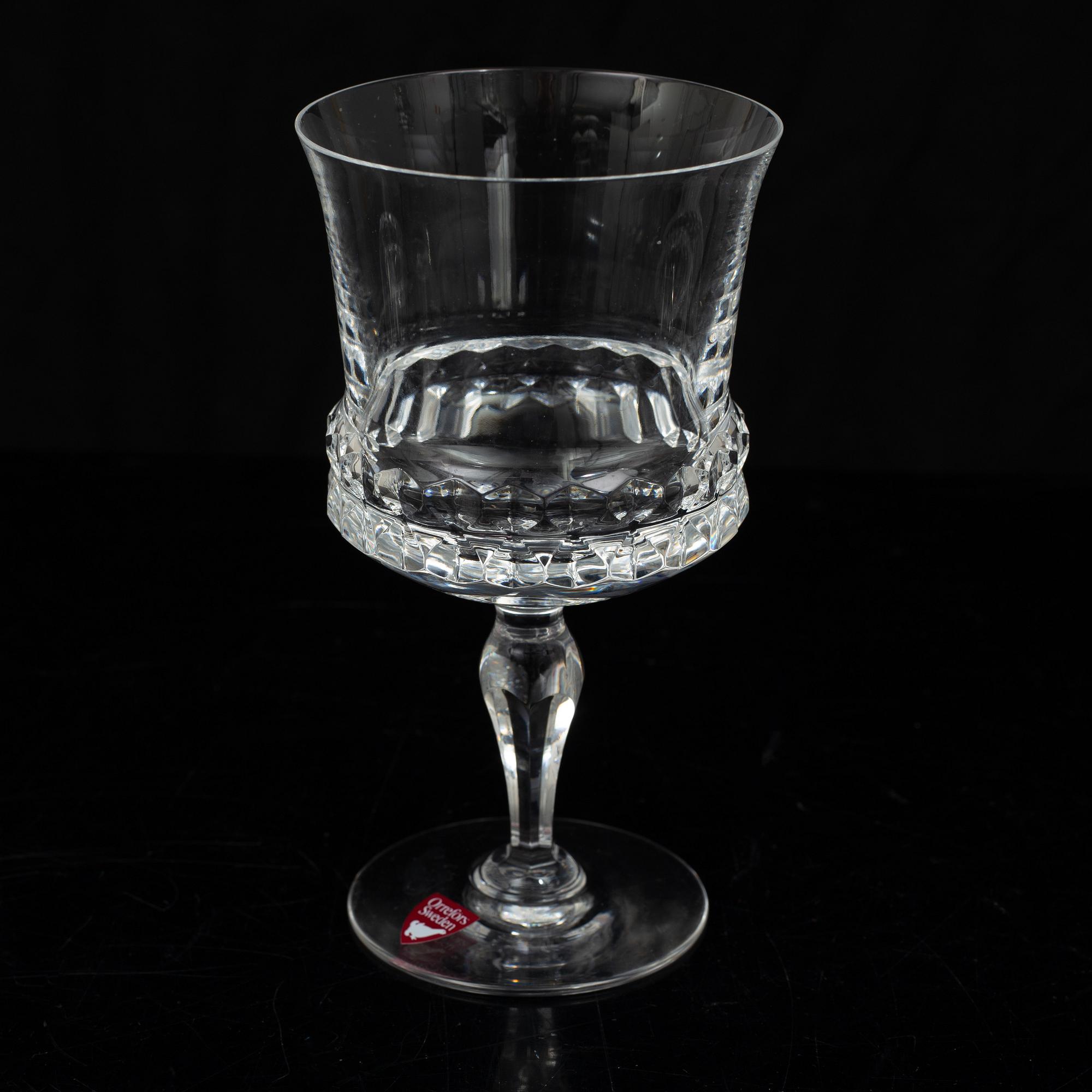Ingeborg Lundin, glasservis, 55 delar, ”Silvia”, Orrefors.