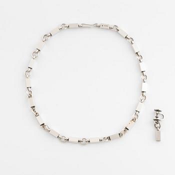 Wiwen Nilsson, necklace and earrings, sterling silver.