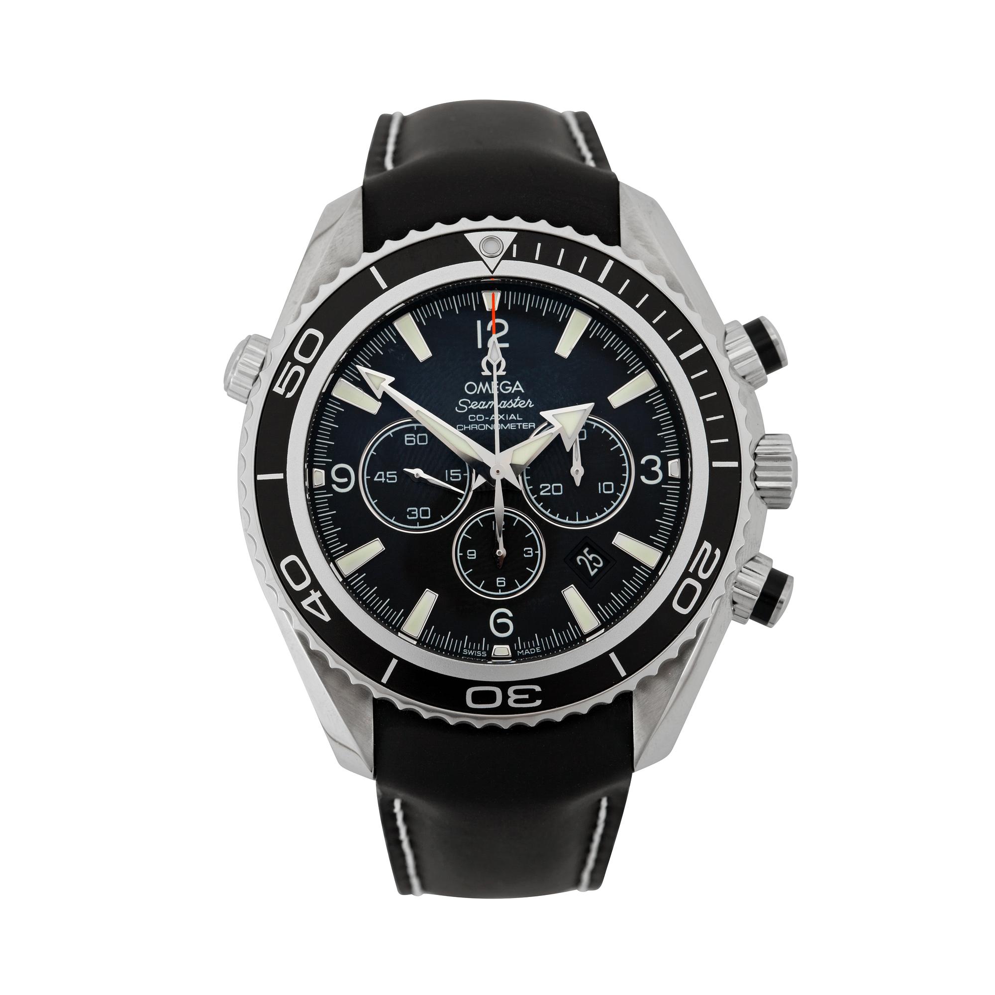 Omega - Seamaster Planet Ocean. Kronograf Stål/gummiband. 45.5mm. 2011.