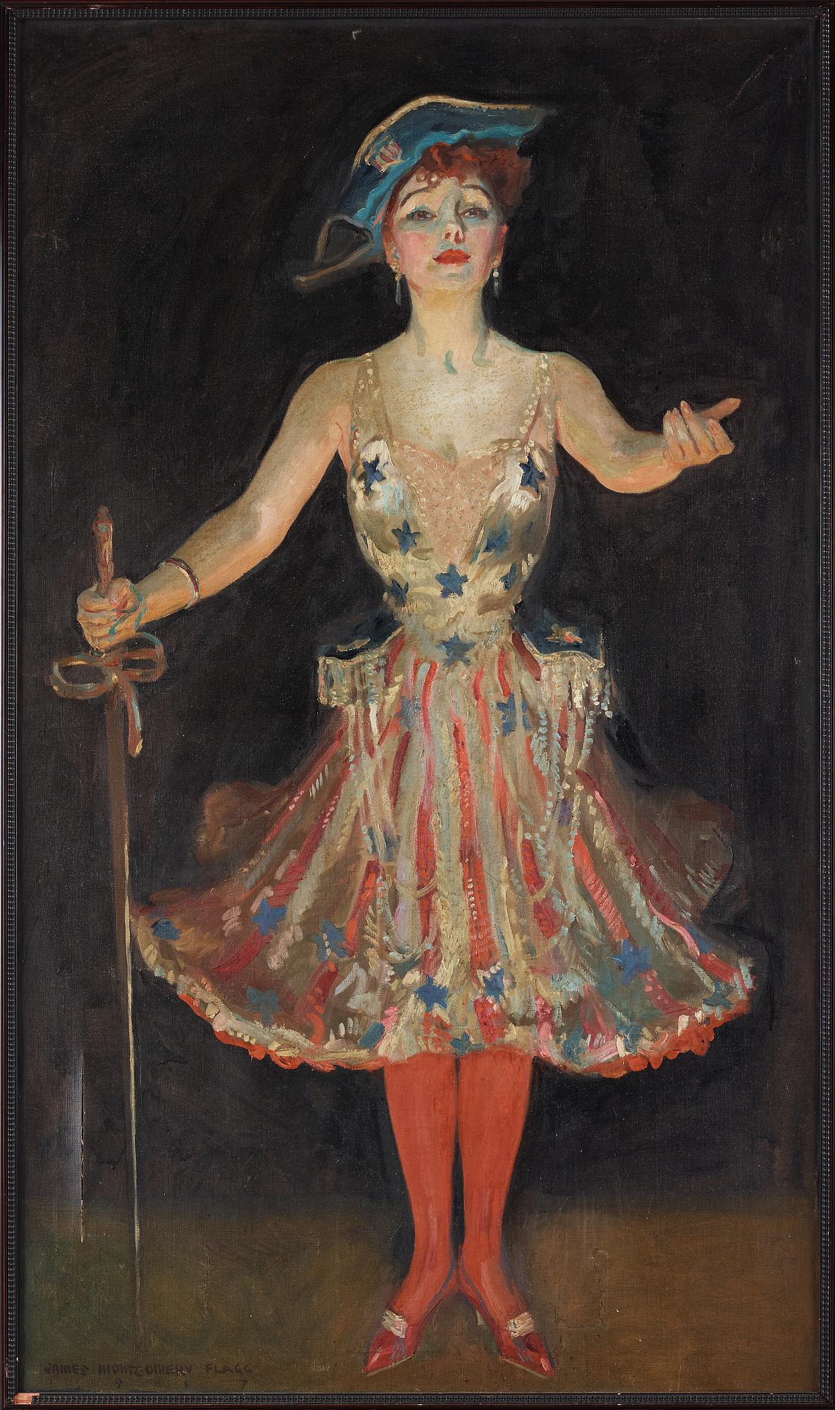 JAMES MONTGOMERY FLAGG, oil on canvas, signed James Montgomery Flagg and dated 1917.