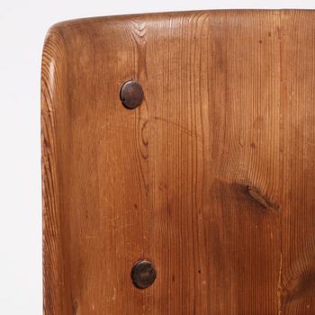 Axel Einar Hjorth, a pair of "Lovö" stained pine armchairs, Nordiska Kompaniet 1930s.