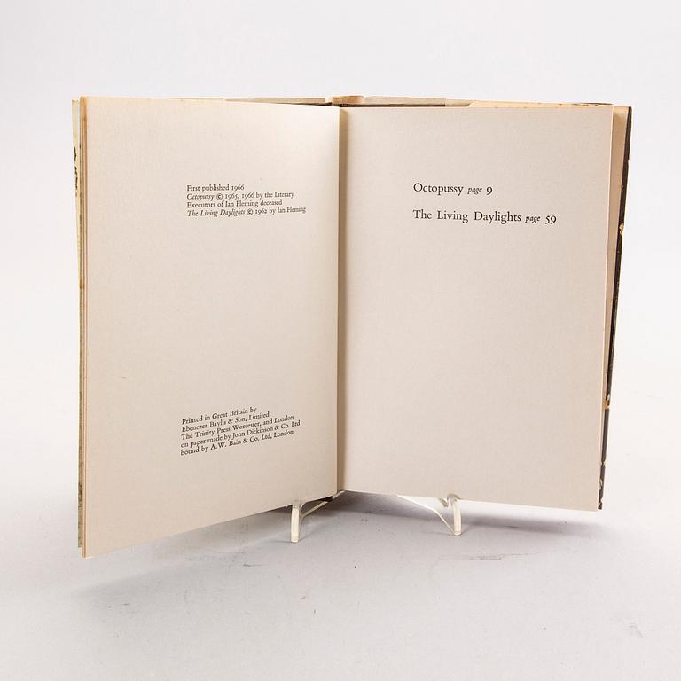 Ian Fleming "Octopussy and The Living Daylights", book, first edition 1965.