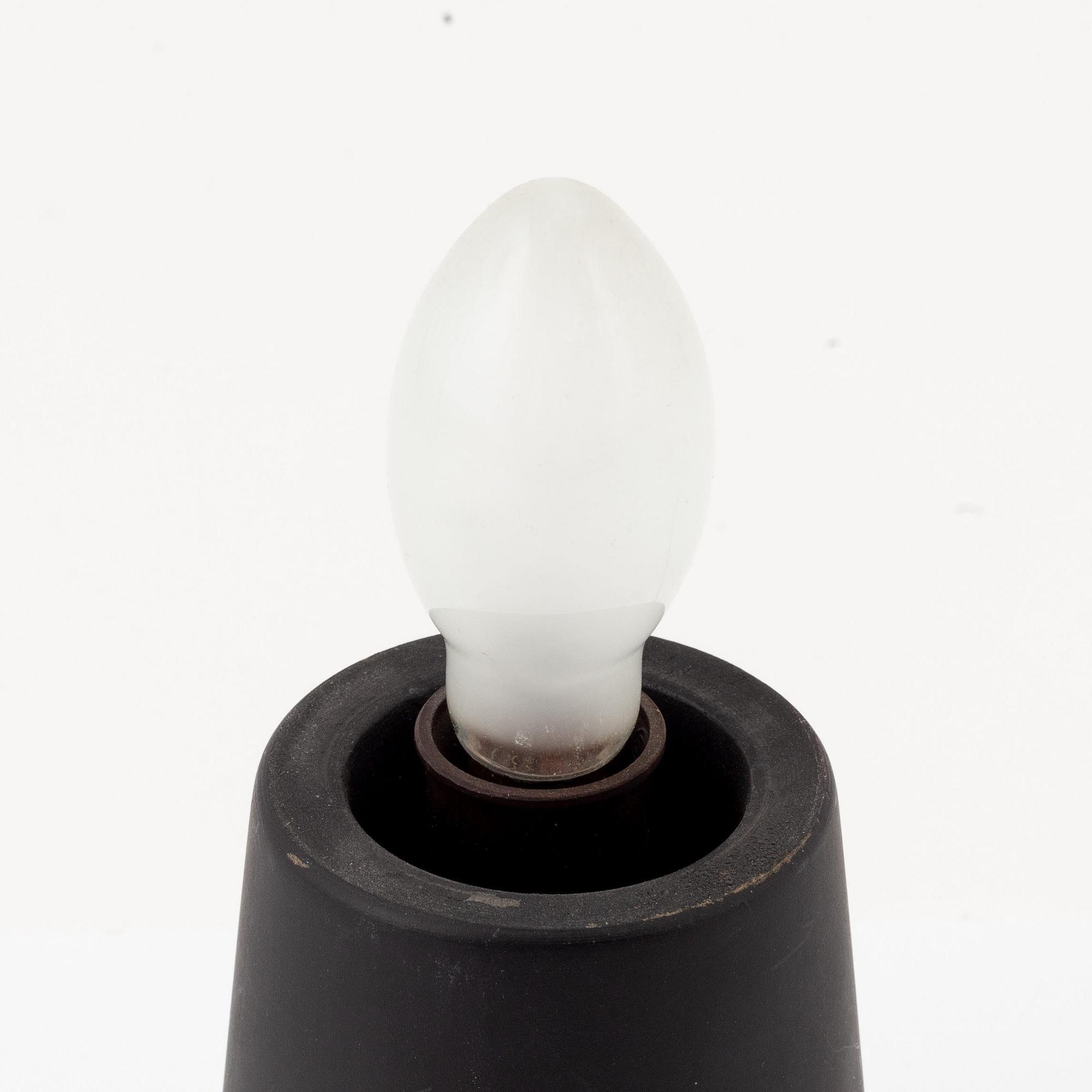 Hans-Agne Jakobsson, a glass and wooden table light, Markaryd, 1950/60-tal.