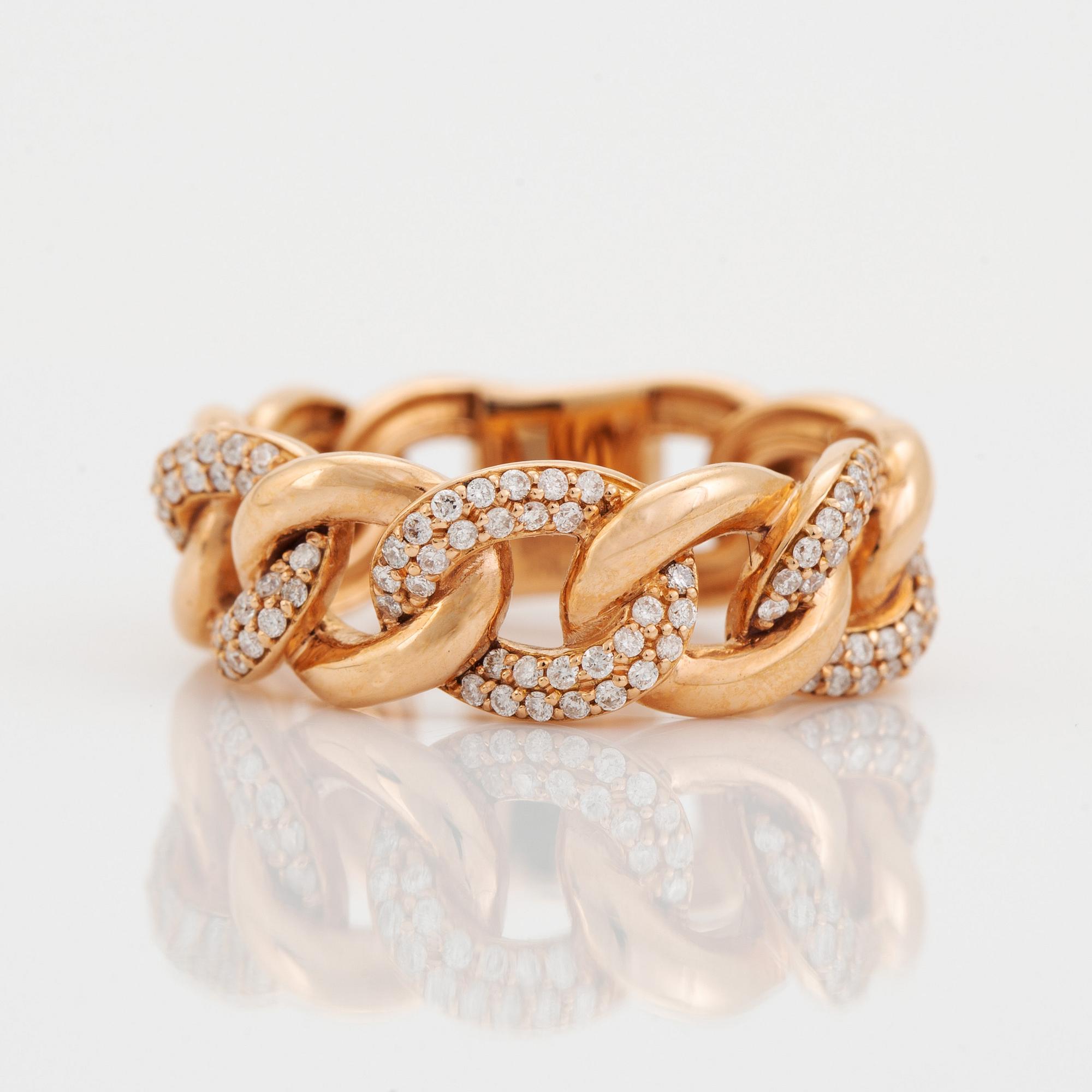 Brilliant cut diamond ring.