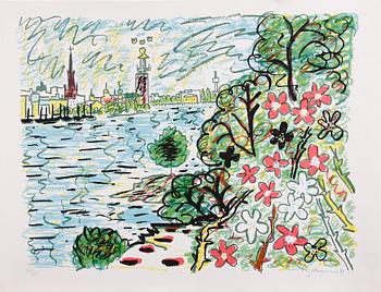 PARTI GRAFIK, 8 delar. Bla Stig Claesson.