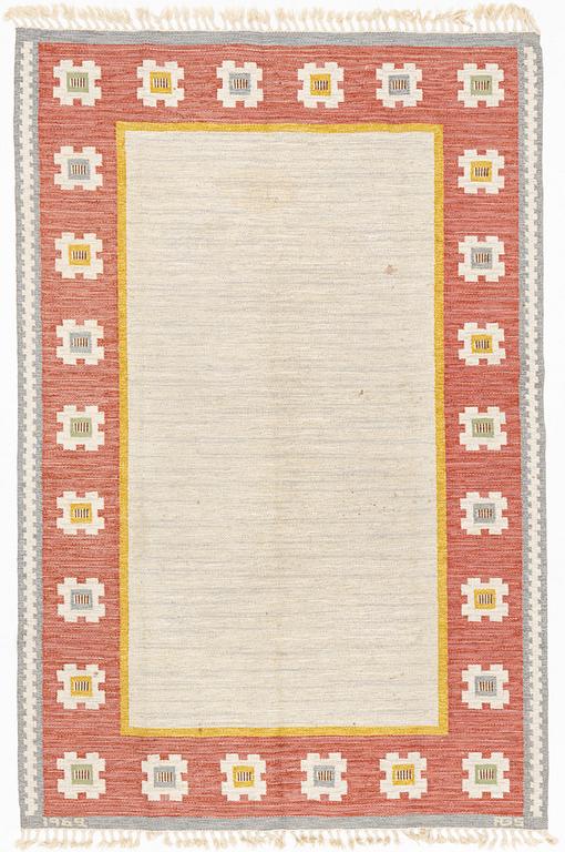 Anna-Greta Sjöqvist, a carpet, flat weave, ca 280 x 183 cm, signed AGS and dated 1969.