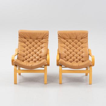 Nobuo Nakamura, fåtöljer, ett par, "Poäng"/"Poem" IKEA, modellen formgiven 1977.