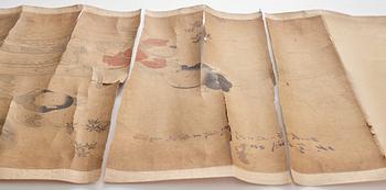 RULLMÅLNING, av Wang Rong. "Tian Xian Songzi", signerad samt daterad 1904.