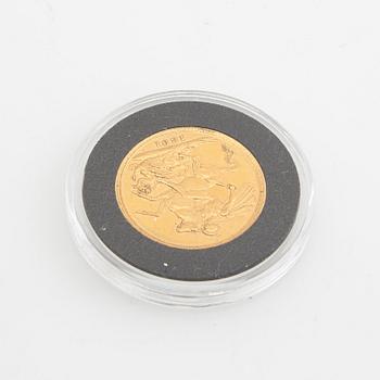 Guldmynt Storbritannien, Drottning Victoria 1 Sovereign, 1890.