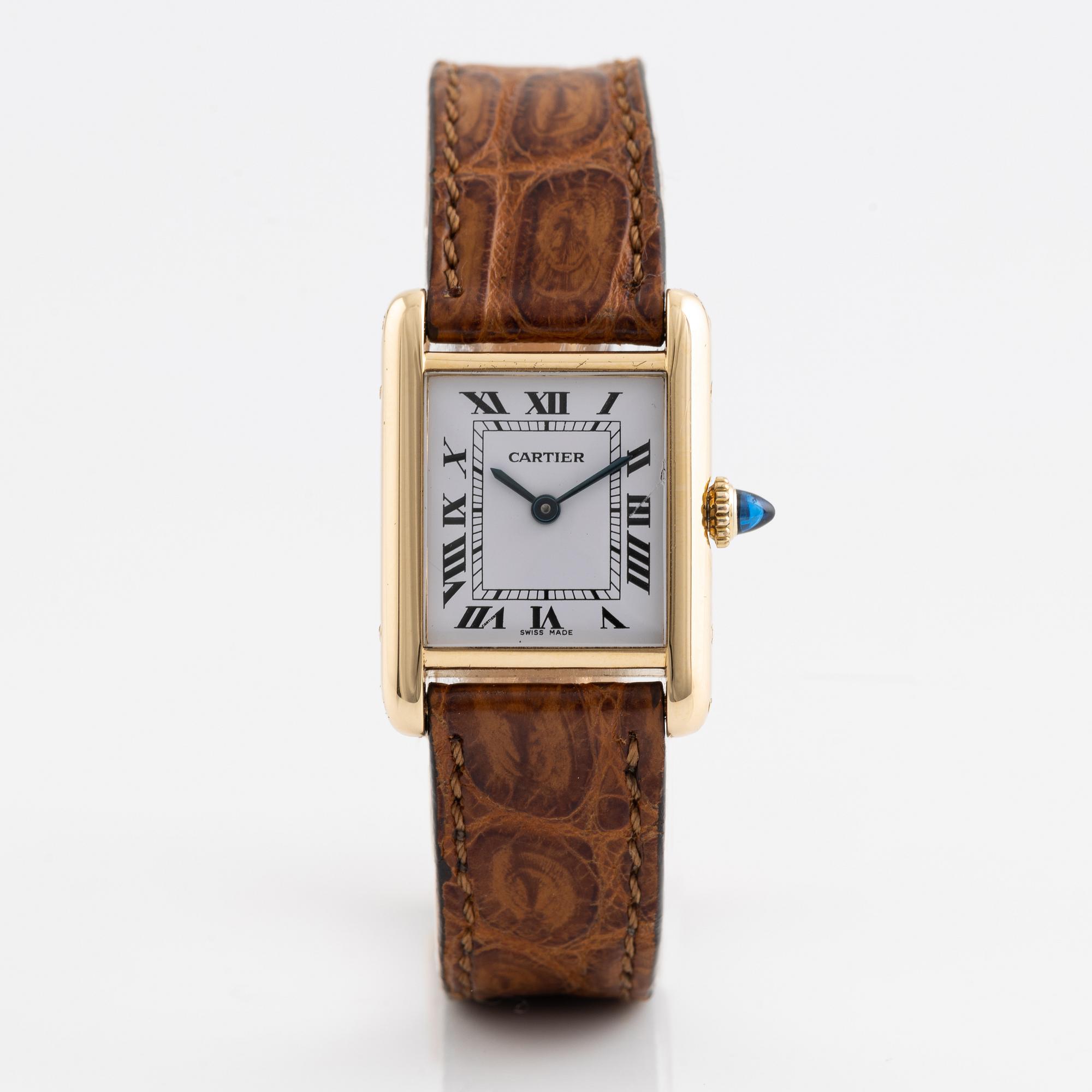 Cartier, Tank, Paris, wristwatch, 20,5, x 20 (28) mm.